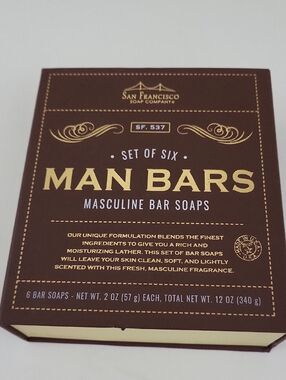 San Francisco Soap Company, Men Soap Gift Set | 6 Piece Man Bar Gift